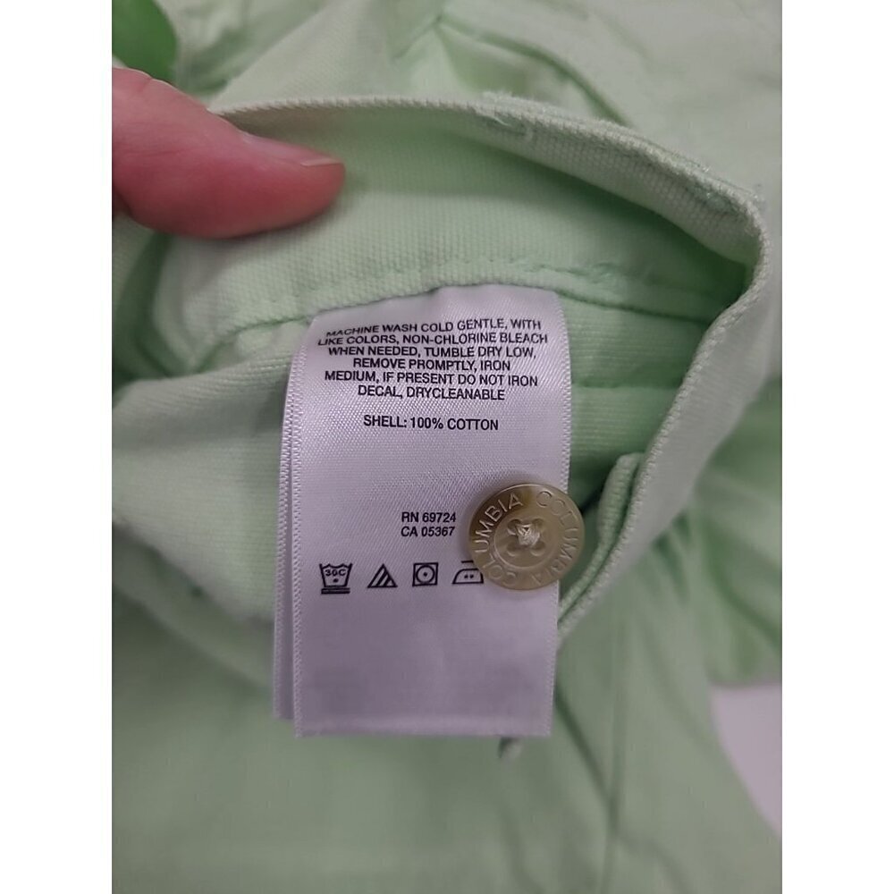 Columbia Shorts Men's Size XL 7L 100% Cotton Green Cargo Shorts - Picture 5 of 5
